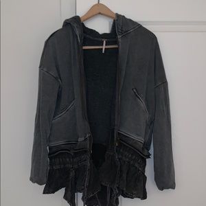 Free People zip up hoodie